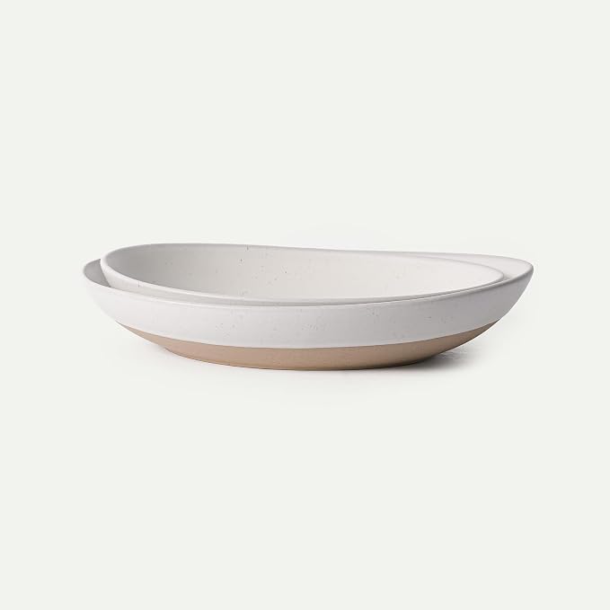 MORA Mega and Giant Serving Dishes Set of 2, 16 inch and 14 inch Ceramic by MORA