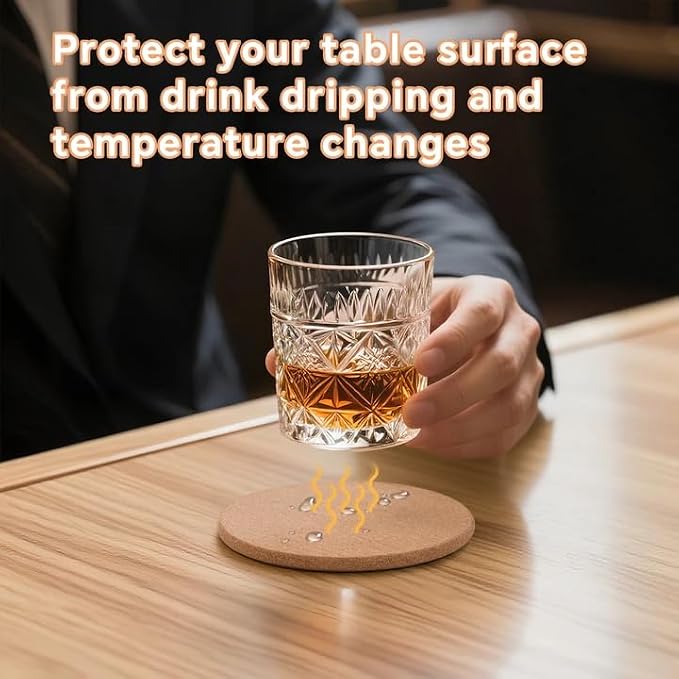 200 Pcs Cork Coasters, Anti-Slip And Heat-Insulating, - Image 4