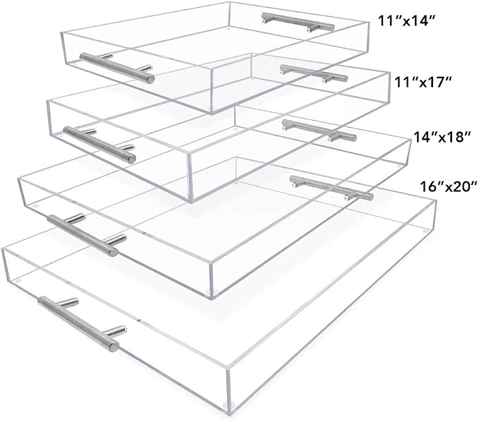 Isaac Jacobs 14x18 Clear Acrylic Serving Tray - Image 6