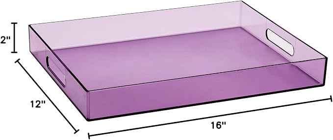 Sooyee Violet Clear Acrylic Serving Tray - Image 7