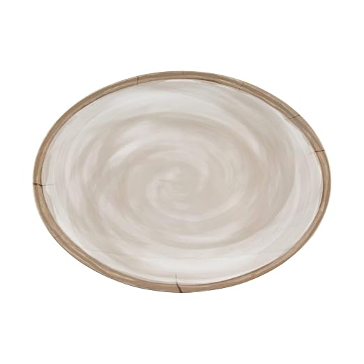 G.E.T. OP-1518-PCM Heavy-Duty Shatterproof Plastic Oval Melamine Serving Platter - Image 3