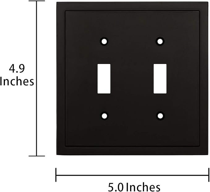 Modern Edge Decorative Wall Plate Switch Plate Outlet Cover, Durable Solid Zinc - Image 3