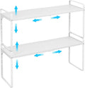 15.5 to 25.5 Inch Expandable Kitchen Cabinet Organizer Shelf, 30 LBS Heavy Duty by X-cosrack