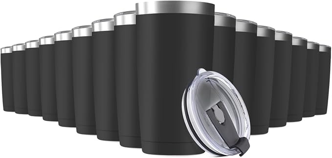 16 Pack 20oz Tumbler Vacuum Insulated Travel Mug by Deitybless