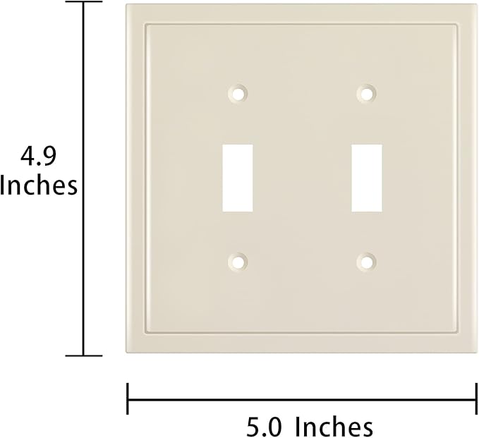 Modern Edge Decorative Wall Plate Switch Plate Outlet Cover, Durable Solid Zinc - Image 3
