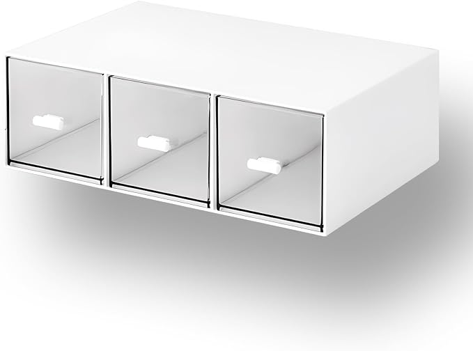 Desk Organizer 3 Drawers, Stackable Makeup Organizer, Small Toolbox | 1 Teir by OSteedWares