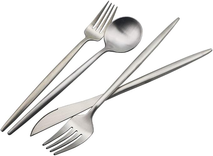 JASHII Luxury Flatware, 6-pieces Elegant Cute 18/10 Stainless Steel Silverware - Image 8