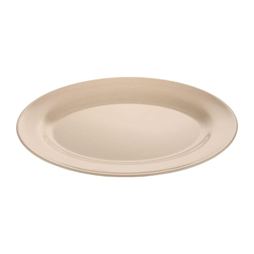 G.E.T. OP-120-S Melamine Oval Serving Platter / Dinner Plate, Sandstone | by Unknown