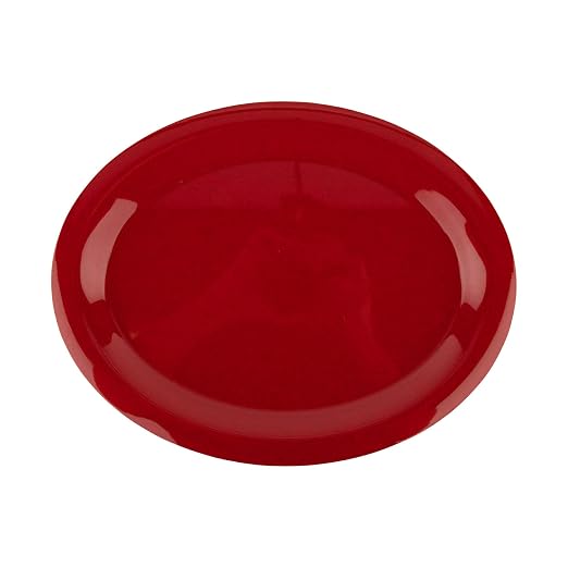 G.E.T. OP-135-RSP Melamine Oval Serving Platters, 13.5" x 10.25", Shatterproof - Image 2