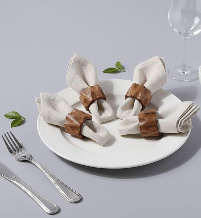 Napkin Rings Set of 12 for Dinner Parties, Weddings Receptions, Family - Image 6