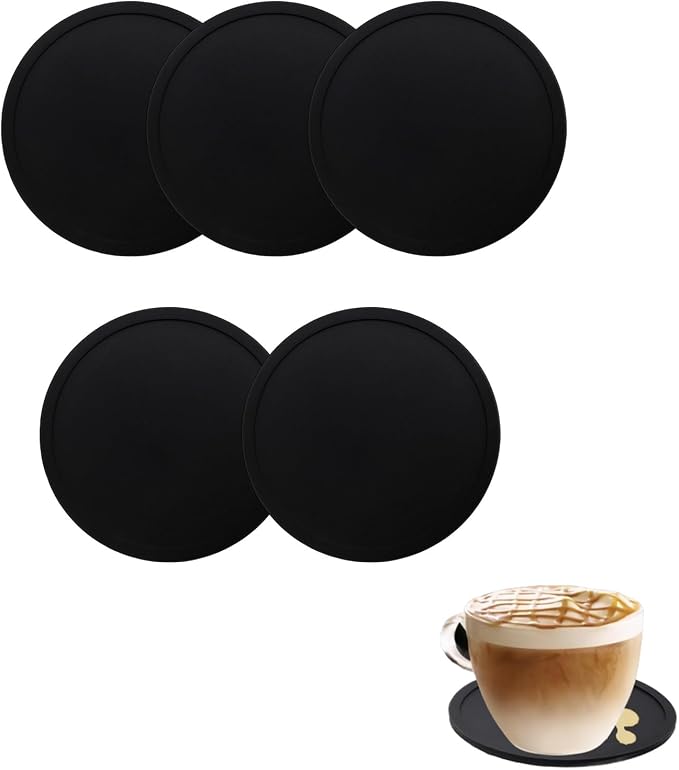 5 Pack Silicone Coasters, Non-Slip Cup Coasters by Unknown