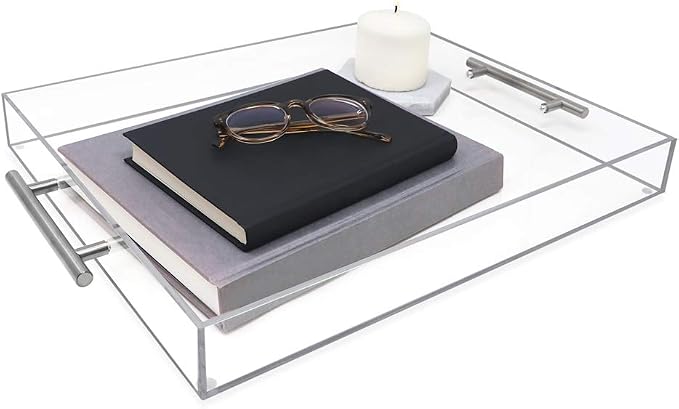 Isaac Jacobs 16x20 Clear Acrylic Serving Tray - Image 3