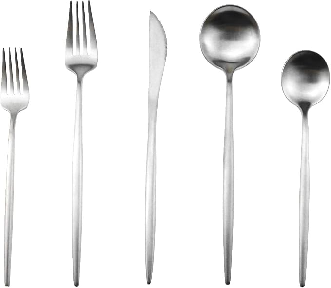20-Piece 18/10 Stainless Steel Flatware Silverware, Luxury Dinnerware Set - Image 6