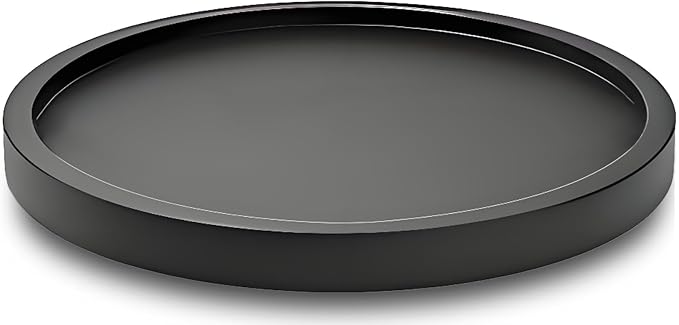 12" Black Bamboo Lazy Susan Organizer Kitchen Turntable by AUAM