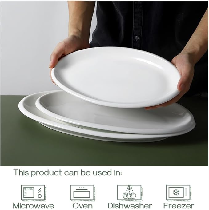 DOWAN Large Serving Platter, Ceramic Serving Dish - Image 3