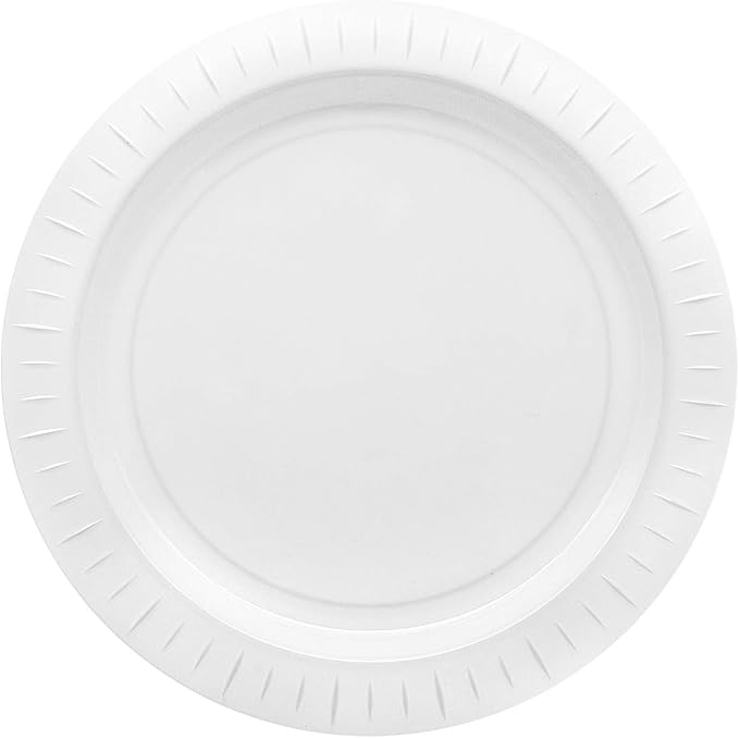 Party Essentials Elegance Quality Hard Plastic 7.5-Inch Round Party/Salad Plates by PartyEssentials