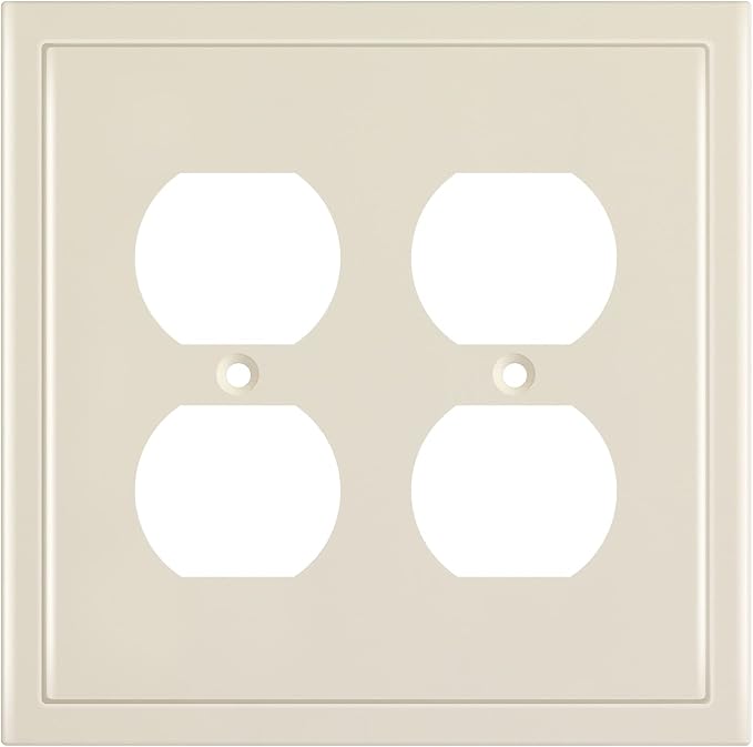 Modern Edge Decorative Wall Plate Switch Plate Outlet Cover, Durable Solid Zinc by HenneBery