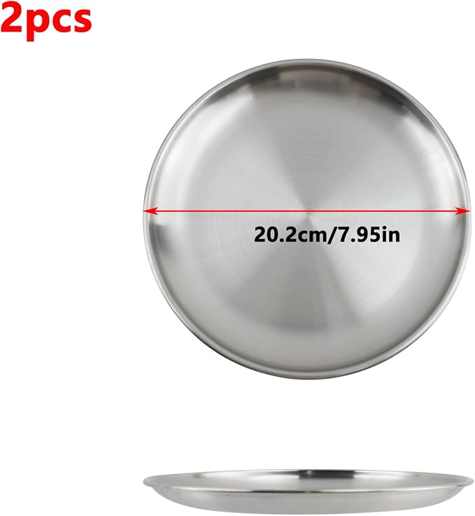 Antrader Metal Serving Tray, Circular Trinket Tray - Image 2