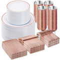 BESTVIP 600PCS Rose Gold Dinnerware Set by Bestvip