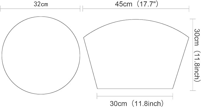 SHACOS Round Table Placemats Wedge Placemat Set of 4 Non Slip Heat Resistant - Image 5