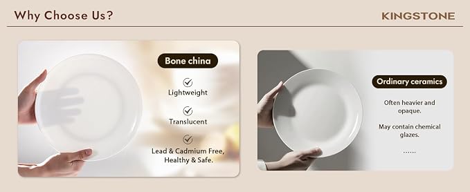 24pc Bone China Dinnerware Set - Image 6