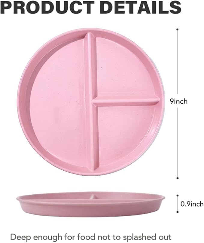RUIBOLU Unbreakable Divided Plates 5PCS - Image 5