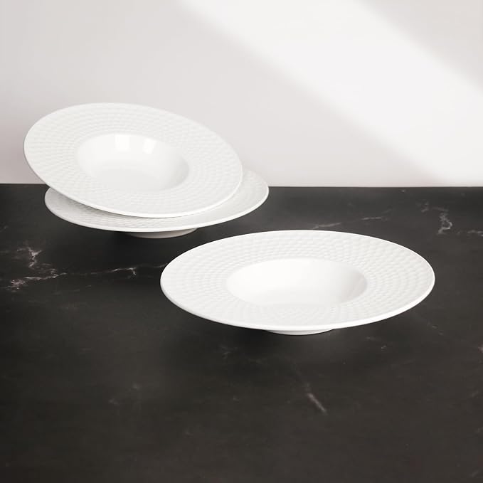 Creative home decor ceramic wide-rimmed soup bowls/plates, 5.3 oz pasta bowl - Image 8