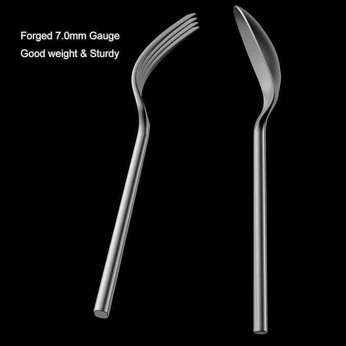 Alata Potter 20-Piece Forged Silverware Set, Service - Image 2