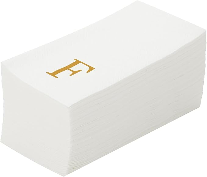 Luxenap 15.8 X 7.9 Inch Linen-Feel Guest Towels, 2000 Lettered Hand Towels by Restaurantware