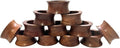 SHAFA IMPEXHandmade Acacia Concave Wood Napkin Ring Set of 12 by Shafa+impex