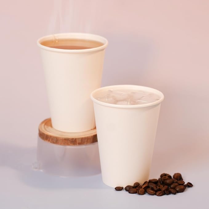 MOUMOULIFE 12 oz Disposable Paper Coffee Cups, To Go & Daily Use - Image 7