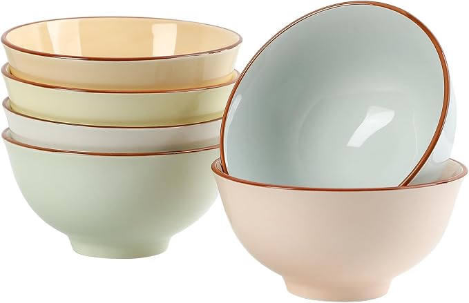 Ceramic Cereal Bowl Set of 6 by AHX