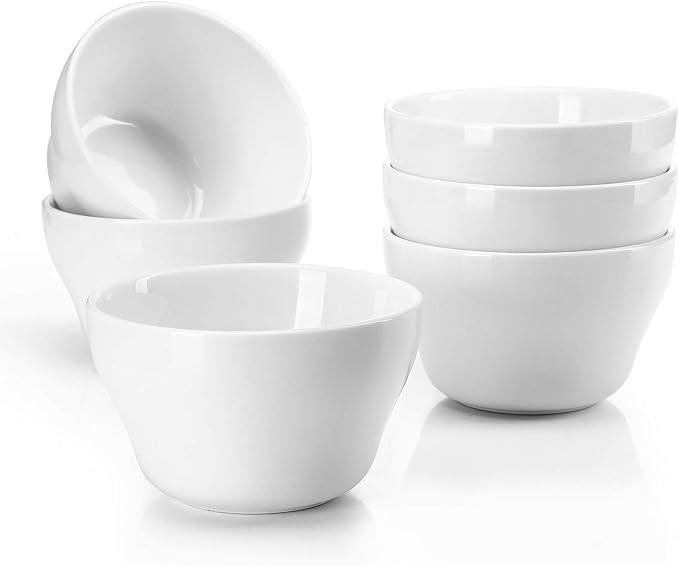 Sweese Set of 6 Porcelain Bouillon Cups, 6.0 Count by Sweese