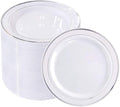 bUCLA 100Pieces Silver Plastic Plates by BUCLA