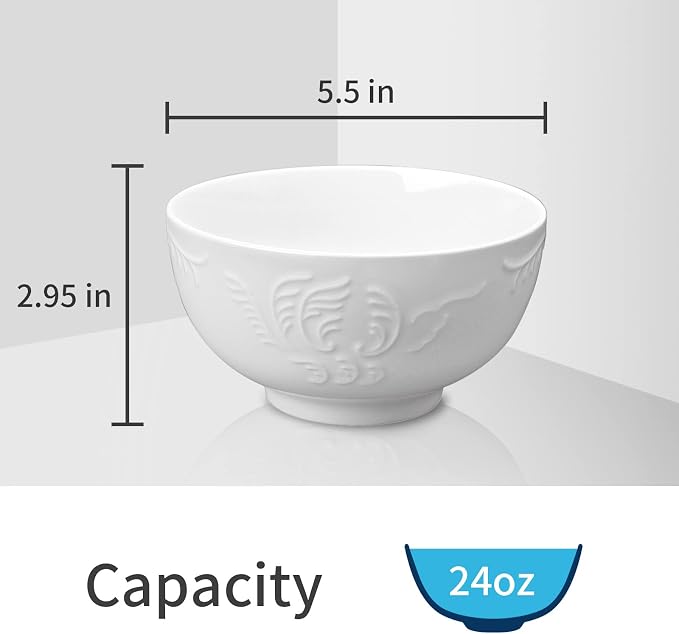 amhomel 6-Pack 24 Ounce Cereal Bowls - Image 5