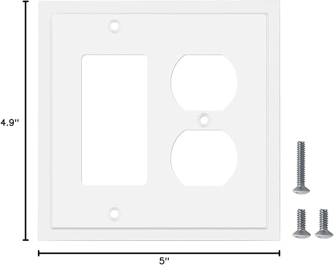 Modern Edge Decorative Wall Plate Switch Plate Outlet Cover, Durable Solid Zinc - Image 7
