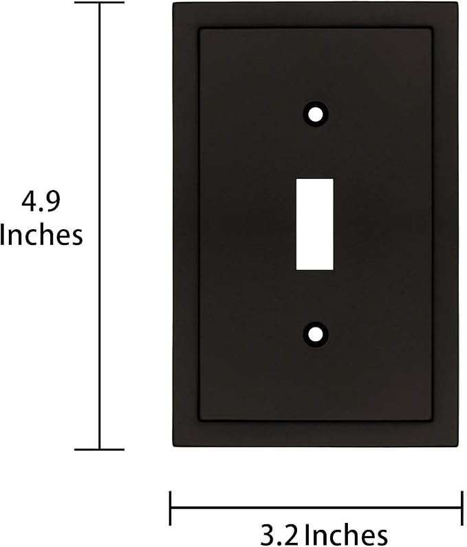 Modern Edge Decorative Wall Plate Switch Plate Outlet Cover, Durable Solid Zinc - Image 3
