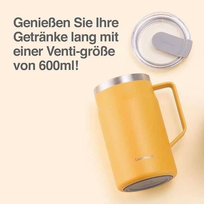 LocknLock Metro Mug, Premium 18/8 Stainless Steel Metal, Double Wall Insulated - Image 6