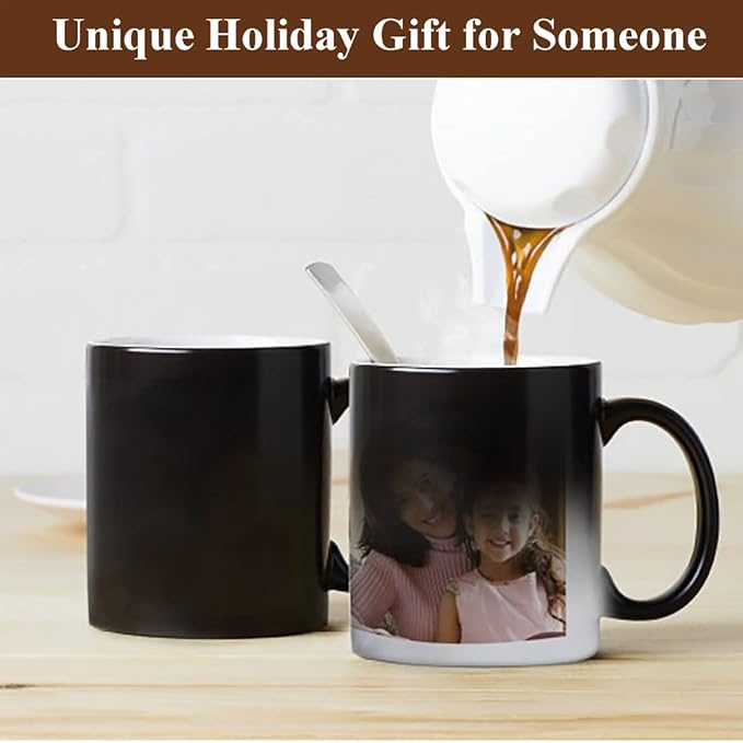 ABBSH Color Changing Mugs, Sublimation Mugs Black Color Changing Coffee Mugs - Image 5