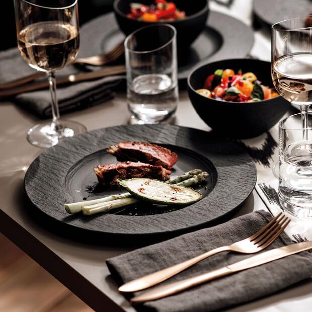 Villeroy & Boch Manufacture Rock 12 Piece Dinnerware Set, Matte Black | Premium - Image 6