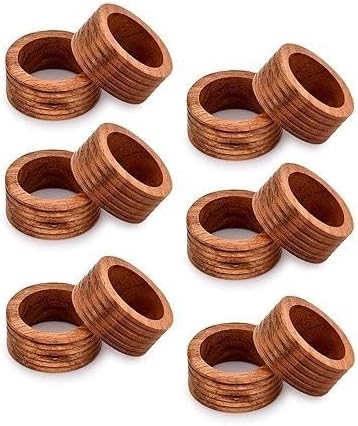 Napkin Rings, Wood Napkin Rings Napkin Holders Buckles - Image 3
