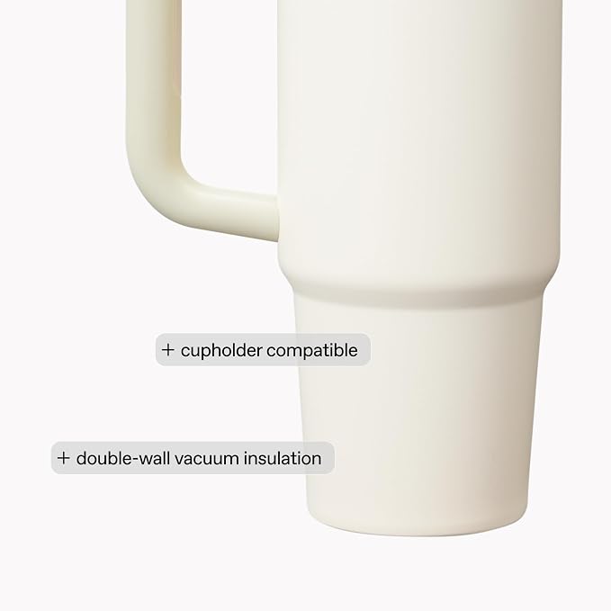 STANLEY Quencher H2.0 Flow State Tumbler, 40 oz, Peach Rose | Handle and Straw - Image 7