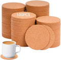 100 Pcs Cork Coasters, Anti-Slip and Heat-Insulating, by Unknown
