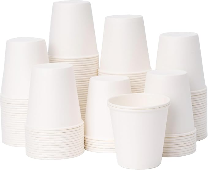 YEEHAW 3 oz 100 Pack Small White Disposable Paper Cups | by YEEHAW