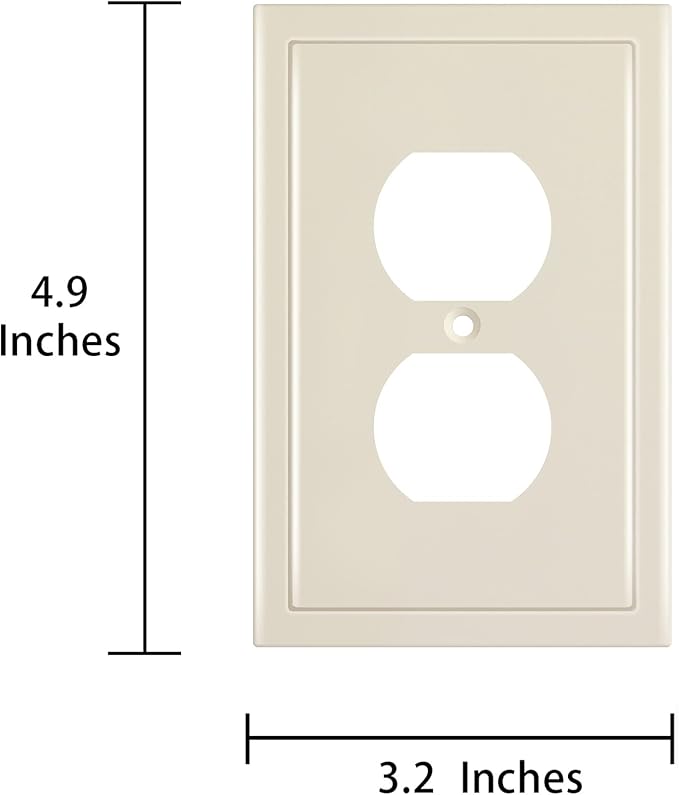 Modern Edge Decorative Wall Plate Switch Plate Outlet Cover, Durable Solid Zinc - Image 3