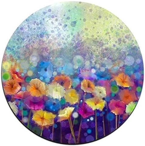 Watercolor FlowersRound Coaster Set - Image 6