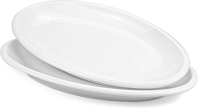 Yesland 2 Pack 16" Porcelain Large Oval Serving Plates, Appetizers by Yesland