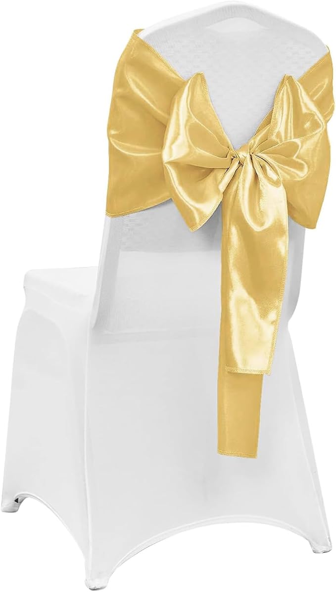10-Pack Light Gold Satin Table Runner 12 x 108 Inch Long Bright and Smooth Silk - Image 6