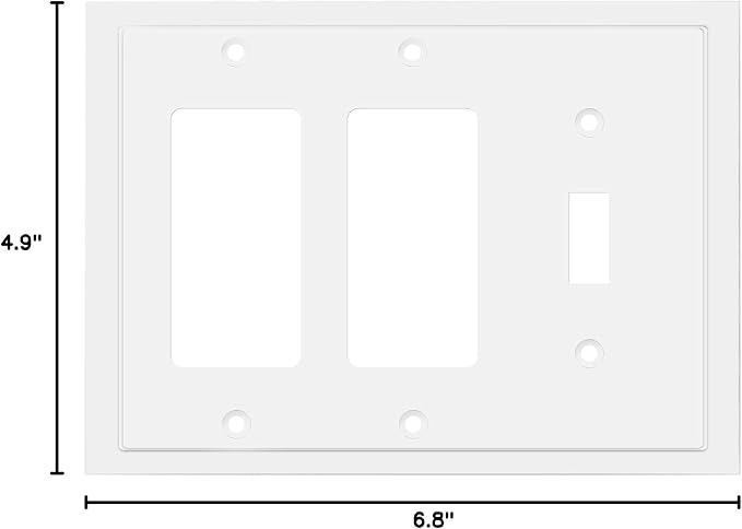 Modern Edge Decorative Wall Plate Switch Plate Outlet Cover, Durable Solid Zinc - Image 7