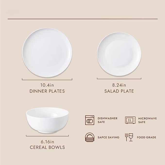 6-Piece Bone China Dinnerware Set - Image 4